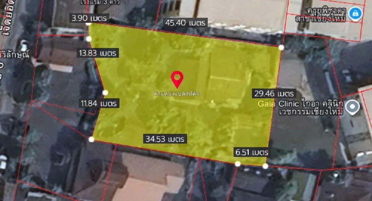 ขายที่ดินพร้อมสิ่งปลูกสร้าง 300 ตร.วา บนถนนเจ็ดยอด-ช่างเคี่ยน ช้างเผือก ย่านเศรษฐกิจ ใจกลางเมืองเชียงใหม่ - image 1