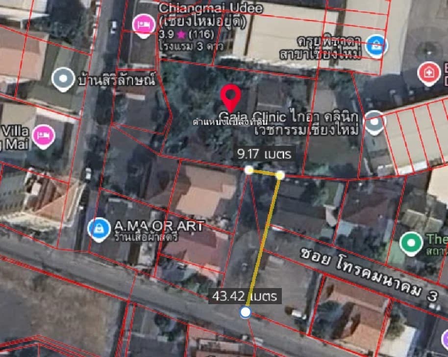 ขายที่ดินพร้อมสิ่งปลูกสร้าง 300 ตร.วา บนถนนเจ็ดยอด-ช่างเคี่ยน ช้างเผือก ย่านเศรษฐกิจ ใจกลางเมืองเชียงใหม่ - image 2