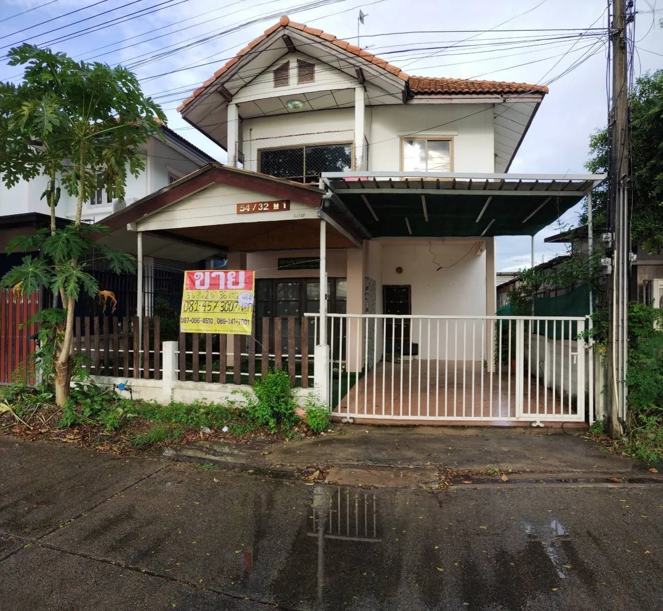 ขายด่วน บ้านเดี่ยว 2 ชั้น 36 ตารางวา หมู่บ้านรุ้งนภา ลำลูกกาคลอง7 ใกล้ถนนเลียบด่วนลำลูกกา