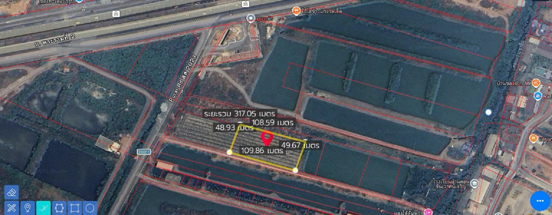 ZSK021 ที่ดินแบ่งขาย ใกล้จุดพักคลองโคน 3-0-60 ไร่